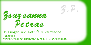 zsuzsanna petras business card